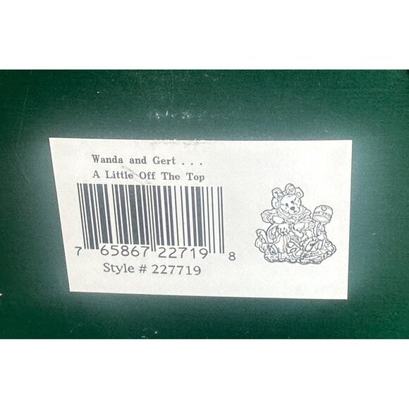 VINTAGE 1993 Boyds Bears & Friends The Bearstone Collection Wanda & Gert #227719 - Picture 16 of 16